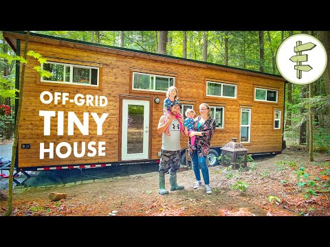 Family Living in Off-Grid Tiny House to Save Money &amp; Work Less