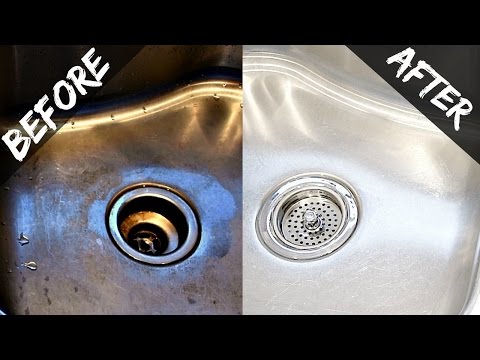 How To Clean Your Kitchen Sink &amp; Disposal Naturally With Baking Soda &amp; Vinegar - Easy &amp; Organic