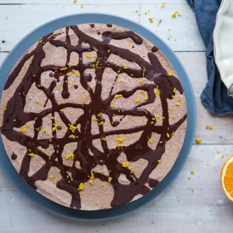 Raw Chocolate Cake with Orange