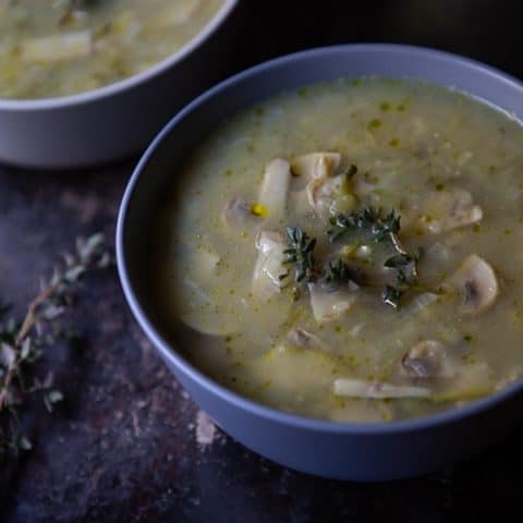 Vegan Mushroom and Thyme Soup