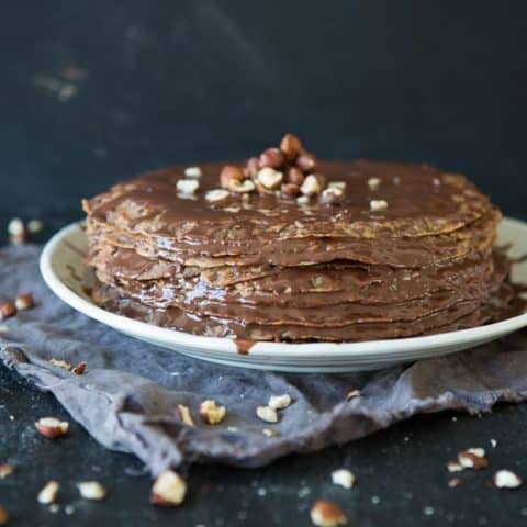Vegan Chocolate Crepe Cake