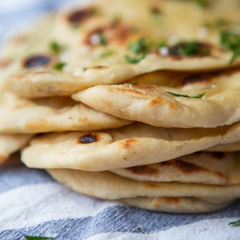 homemade vegan naan