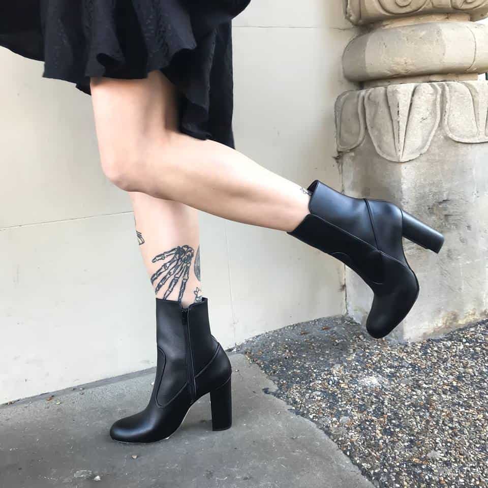 Example of vegan boots made using PU. Photo credit beyond-skin.com