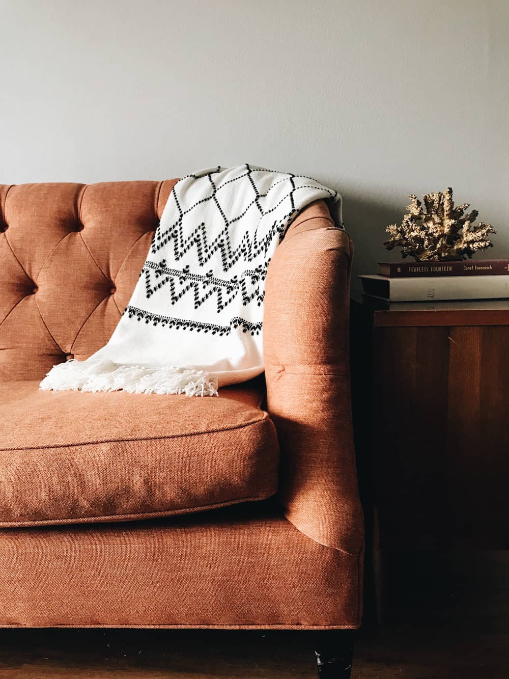 pink vintage second-hand couch