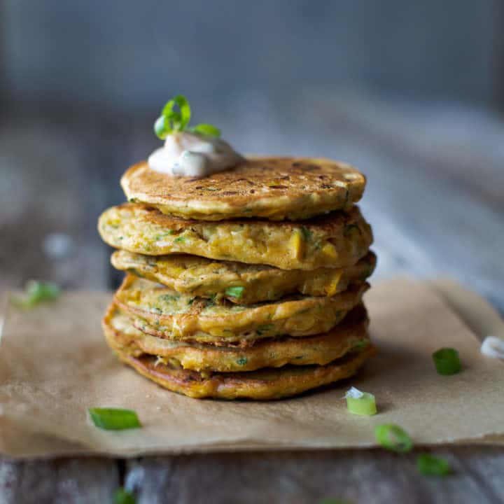 Corn and Zucchini Fritters (Vegan)