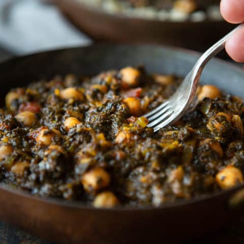 Ghanaian Spinach Stew with Chickpeas