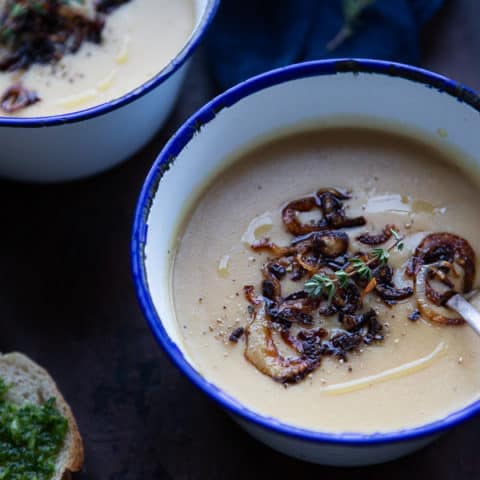 Creamy Vegan Potato Onion Soup