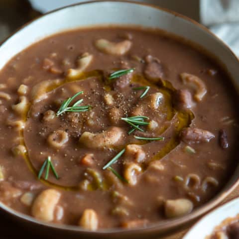Vegan Pasta e Fagioli (Italian Pasta & Bean Soup)