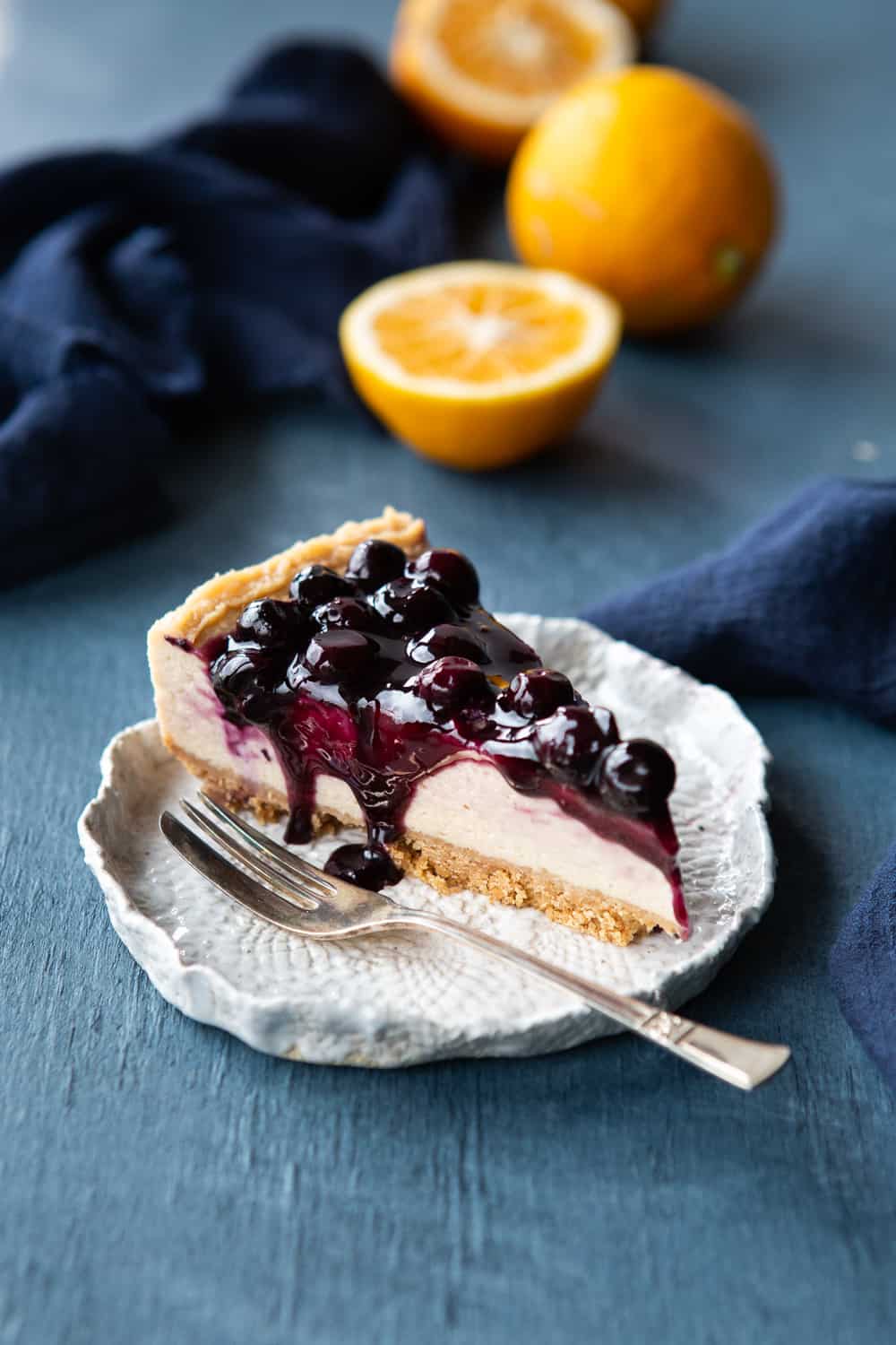 Baked Vegan Bluberry Cheesecake The Minimalist Vegan