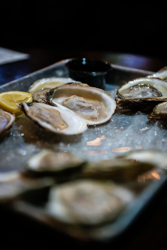 oyster in restaurant