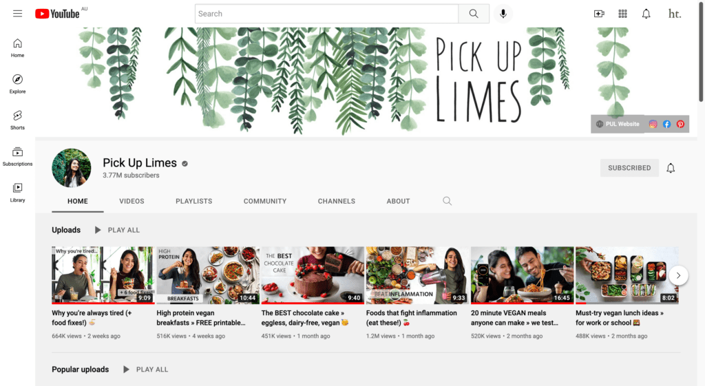 Vegan YouTubers - Pick Up Limes