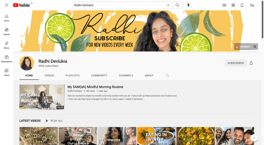 Radhi Devlukia YouTube