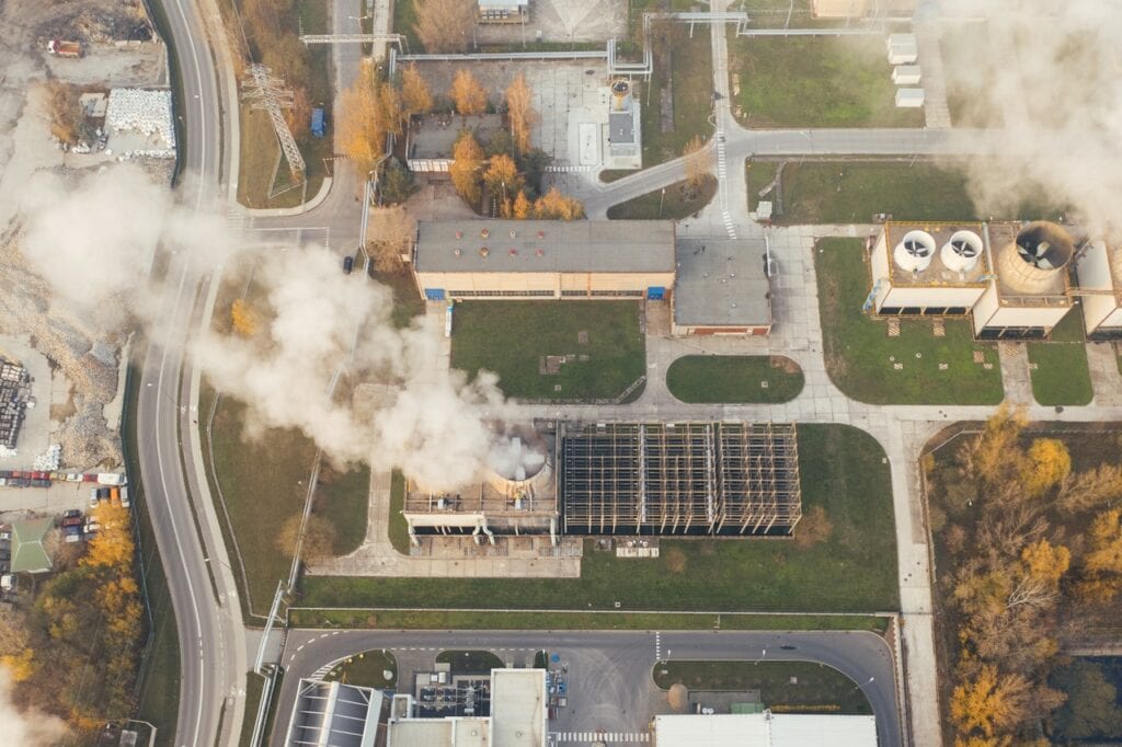 pollution from a building